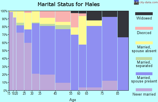 Bowling Green marital status for males