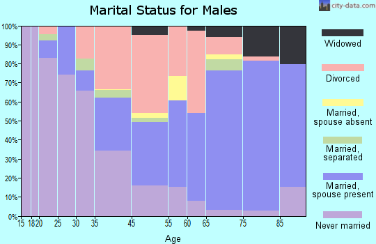 Cape Canaveral marital status for males