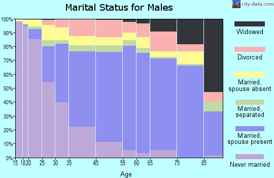 Carol City marital status for males