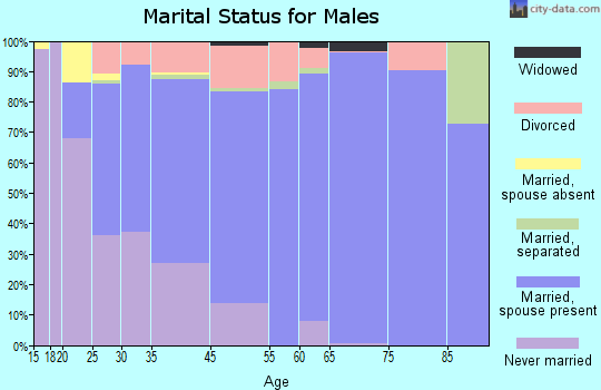Citrus Ridge marital status for males