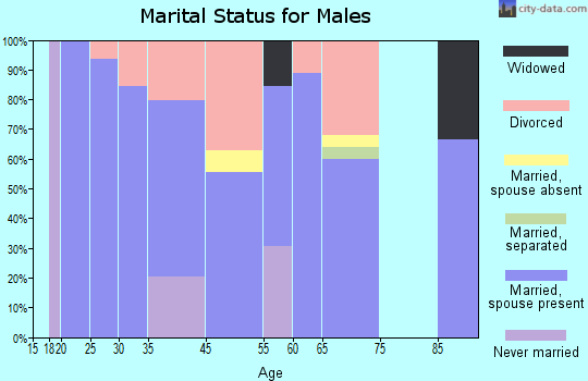 Oak Grove marital status for males