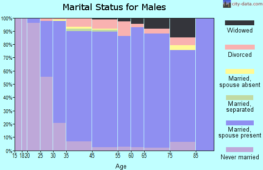 Cooper City marital status for males