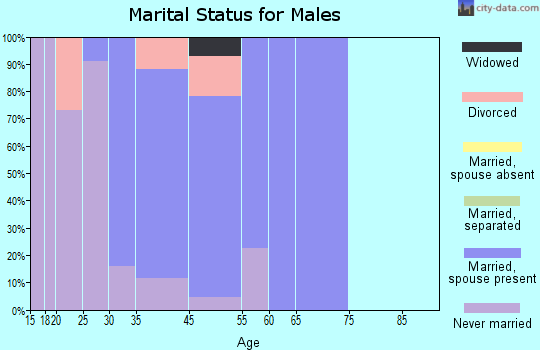 Country Estates marital status for males