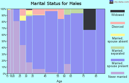 Country Walk marital status for males