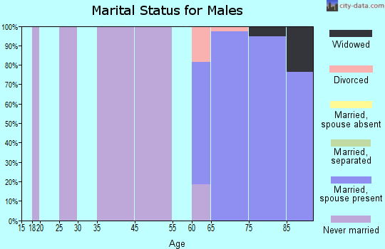 Cypress Lakes marital status for males