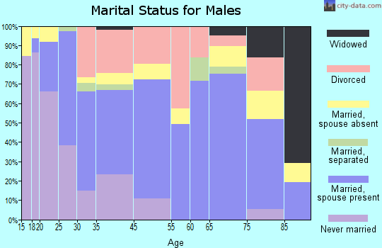 Dade City marital status for males