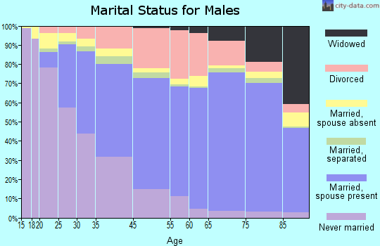Deerfield Beach marital status for males