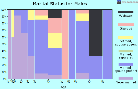De Leon Springs marital status for males