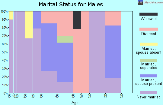 East Williston marital status for males