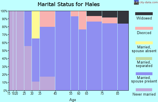 Ellenton marital status for males