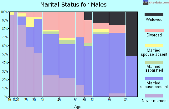 Fairview Shores marital status for males