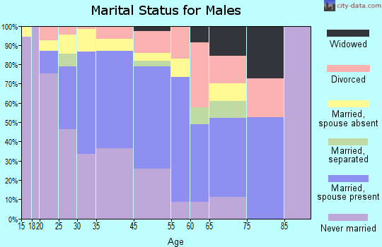 Florida City marital status for males