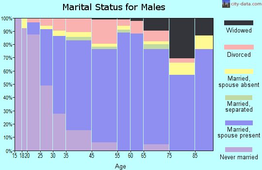 Forest City marital status for males