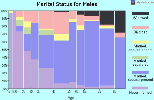 Fort Myers Beach marital status for males