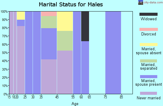 Franklin Park marital status for males