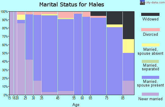 Fruit Cove marital status for males