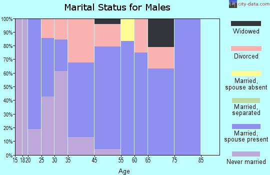 Glen St. Mary marital status for males