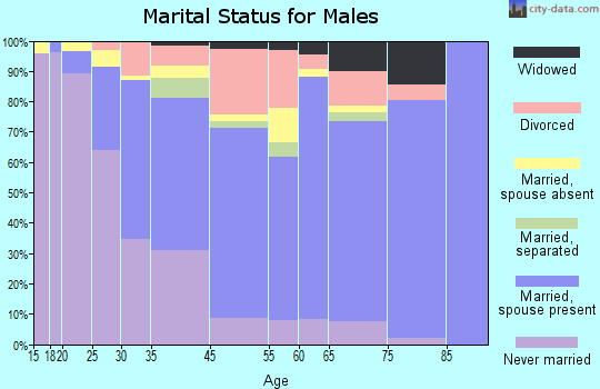 Glenvar Heights marital status for males