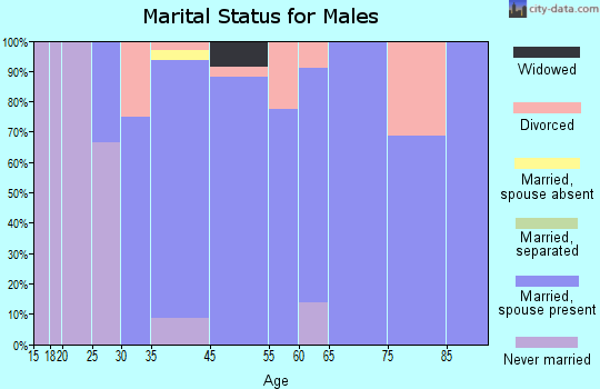 Golden Beach marital status for males