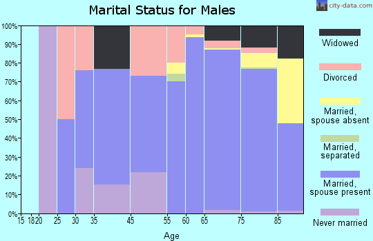 Greater Sun Center marital status for males