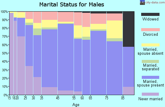 Hialeah Gardens marital status for males
