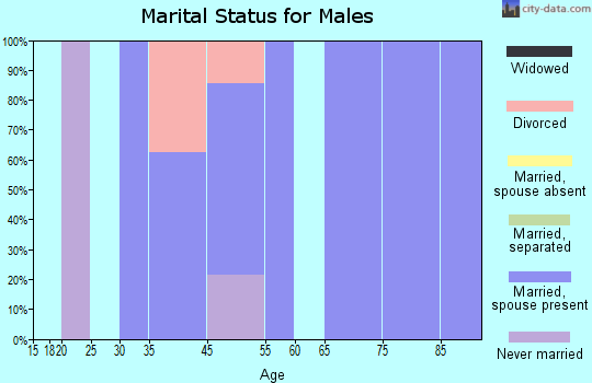 Highland Park marital status for males
