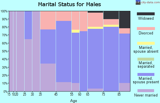 Hillsboro Beach marital status for males
