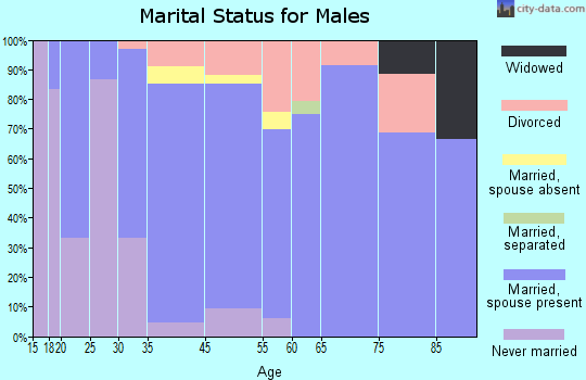 Howey-in-the-Hills marital status for males