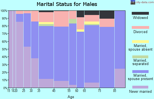 Indian Harbour Beach marital status for males