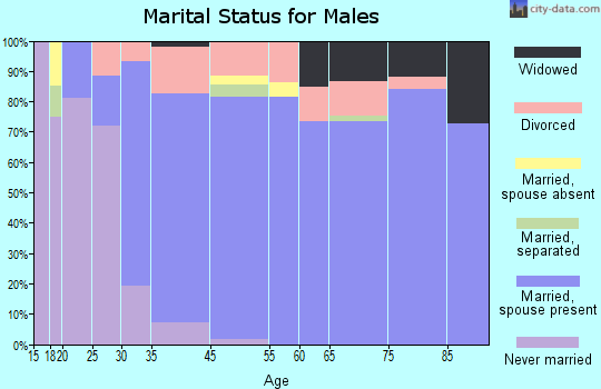 Indian River Estates marital status for males