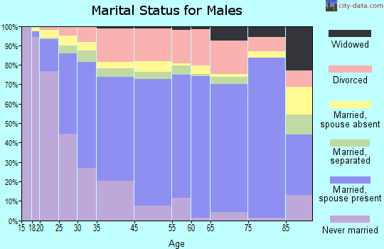 Kissimmee marital status for males
