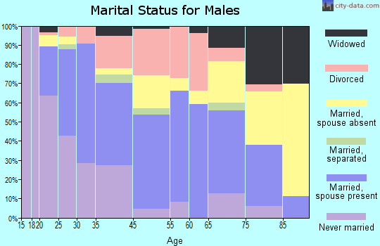 Lake City marital status for males
