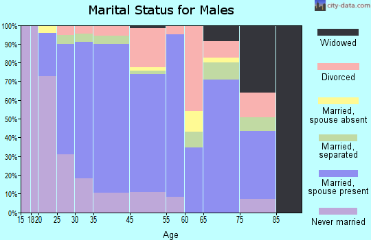 Lakes by the Bay marital status for males