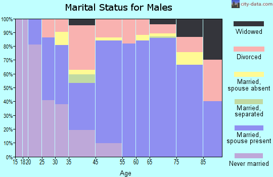 Mexico Beach marital status for males