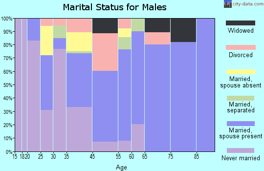 Miami Gardens marital status for males