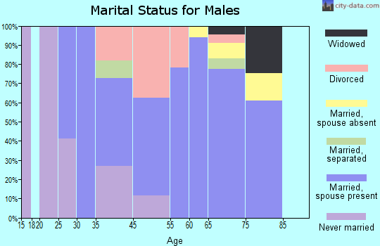 Miramar Beach marital status for males