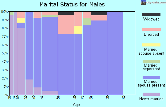Nassau Village-Ratliff marital status for males