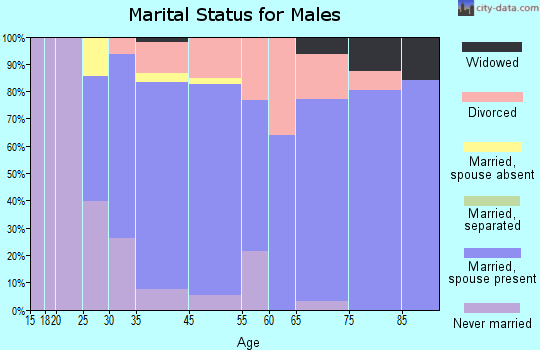 North River Shores marital status for males