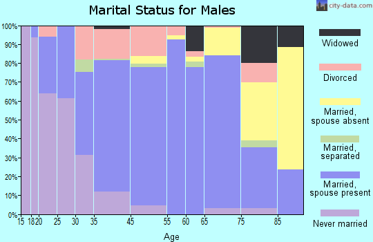 Orange Park marital status for males