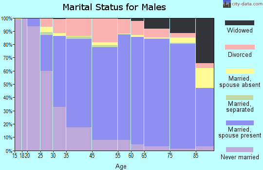 Ormond Beach marital status for males