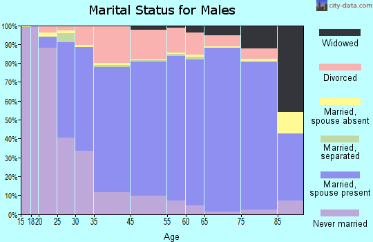 Palm Beach Gardens marital status for males