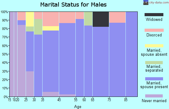 Reece City marital status for males