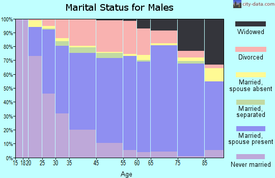 Pinellas Park marital status for males