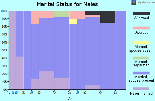 Placid Lakes marital status for males