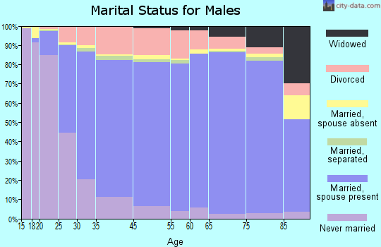 Port St. Lucie marital status for males