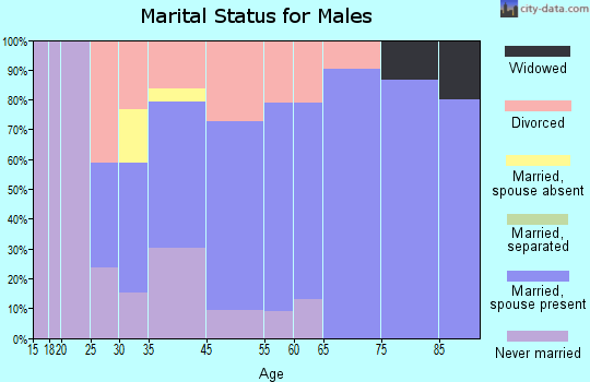 Redington Beach marital status for males
