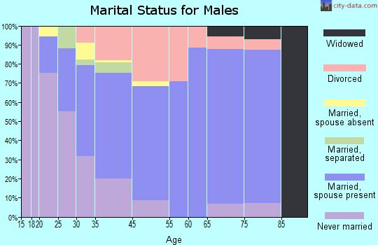 Ridge Wood Heights marital status for males