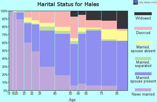Riviera Beach marital status for males