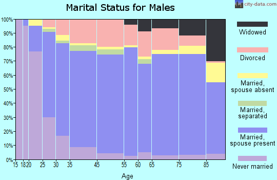 St. Cloud marital status for males