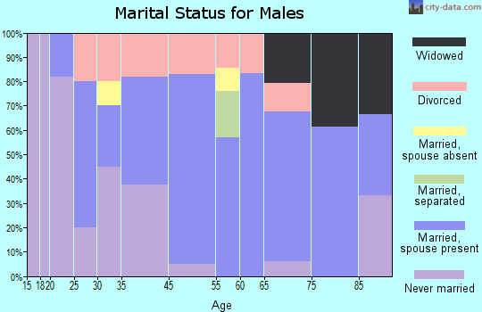 St. Lucie marital status for males